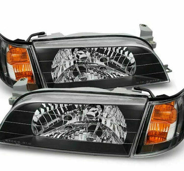 Corolla 1993-1997 Headlight/Headlamp JDM H4 Set (Black Housing) En Cristal